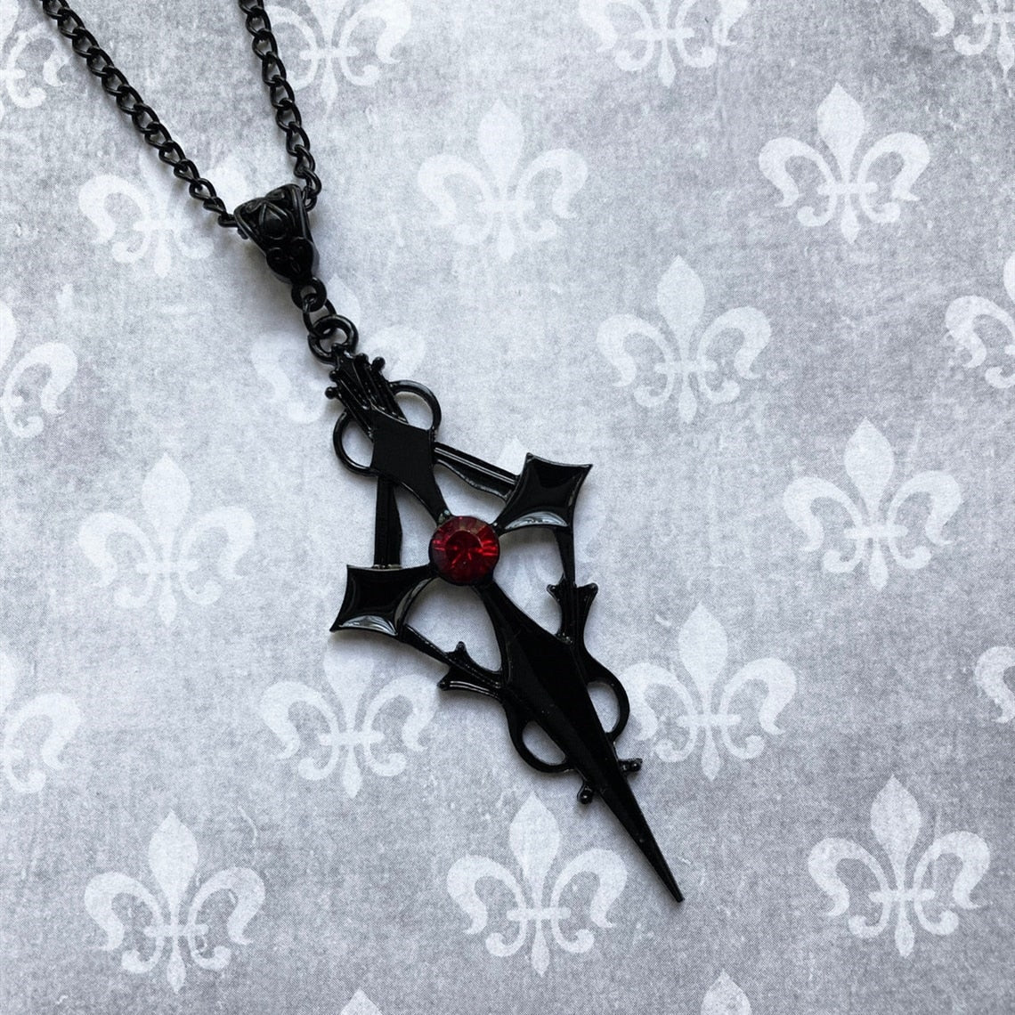 Vampire Cross Necklace