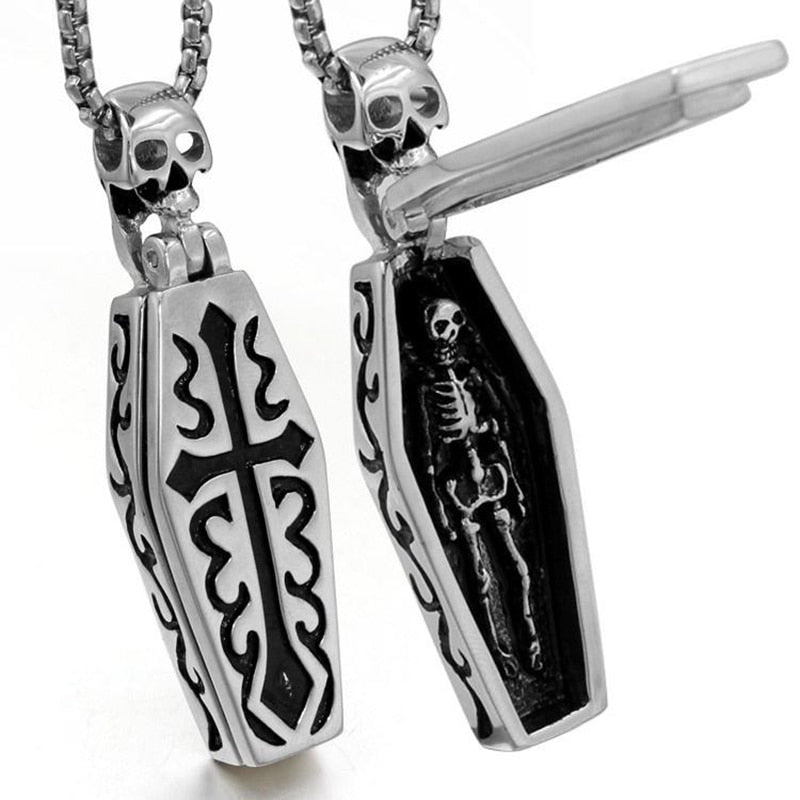 Stainless Steel Coffin Necklace