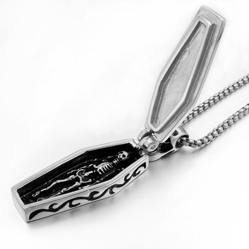 Stainless Steel Coffin Necklace